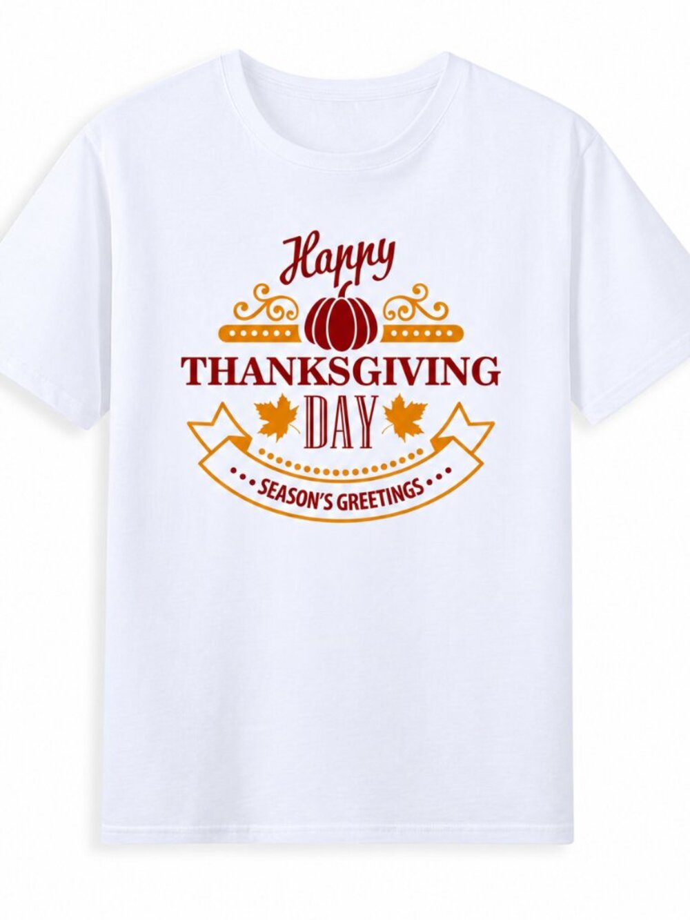 Happy Thanksgiving Day Pumpkin Graphic Tee – Season's Greetings Fall Holiday T-S